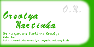 orsolya martinka business card
